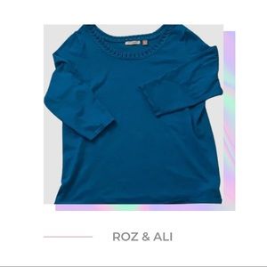 Women’s Roz & Ali Top with 3/4 Sleeves 1X
